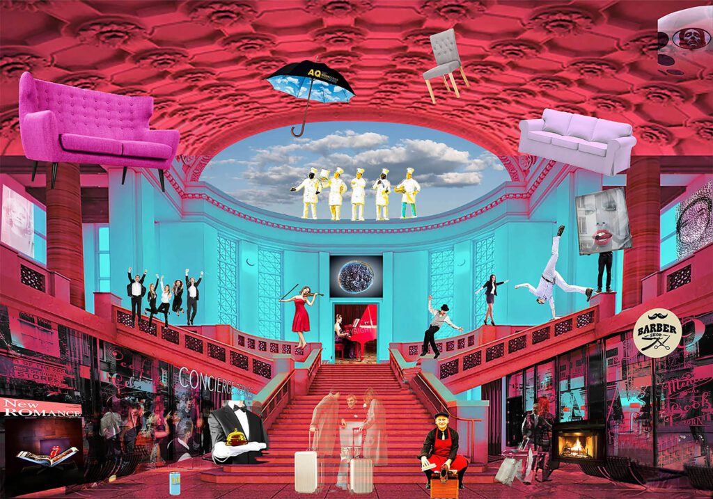 Kunst van HA Schult für das Andreas Quartier