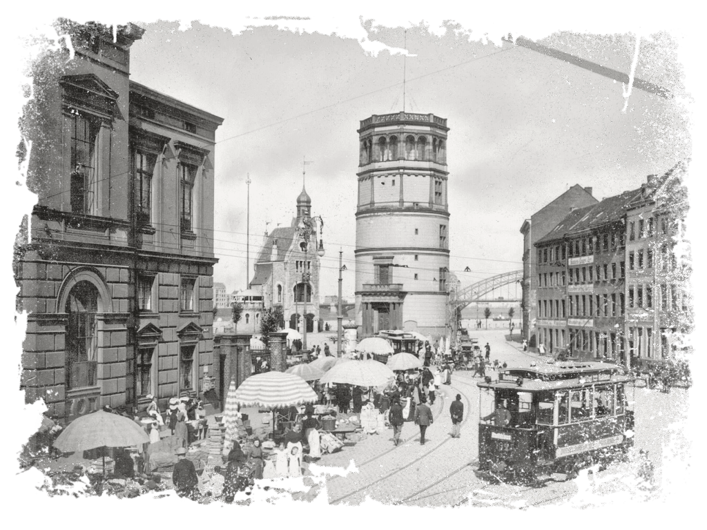 Historical image of the city of Düsseldorf